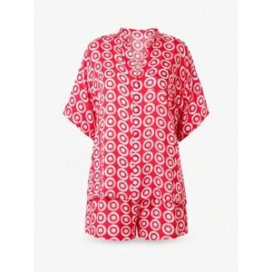 SUPER RARE Vintage All Over Target Print Silk Employee Pajamas